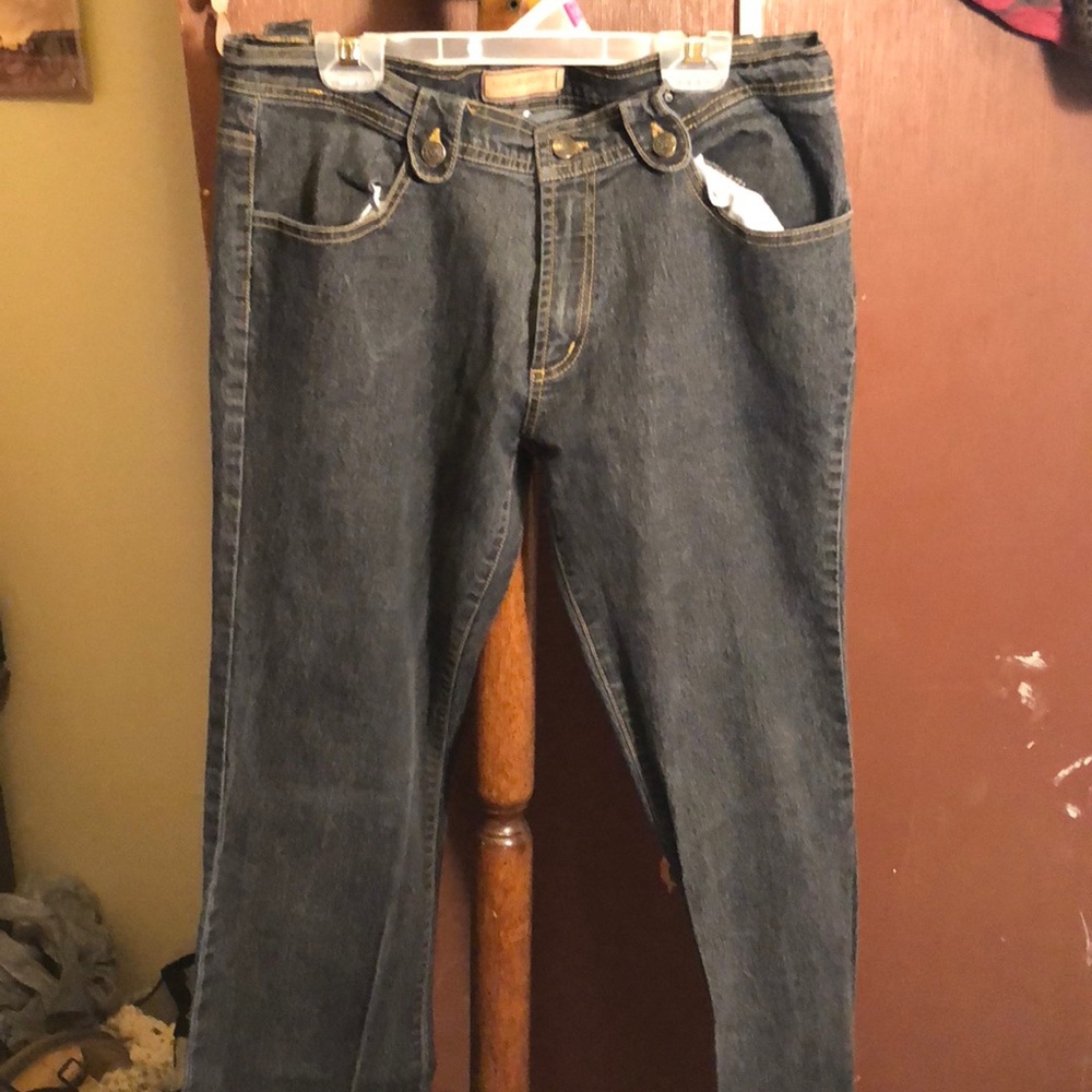 Distressed XOOA wide leg jeans SZ 13/14